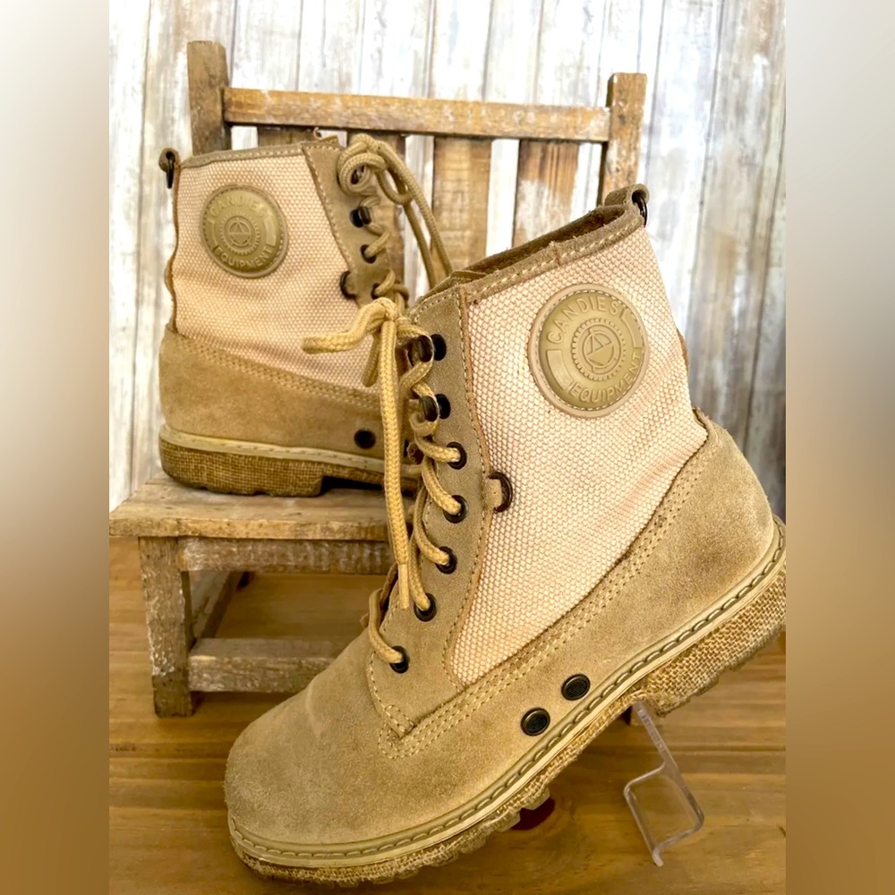 Women’s Candies Vtg. Genuine Suede Combat Style Boots Sz 8.5 Worn Twice!